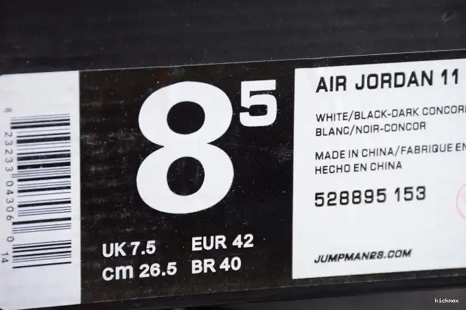 Rep White Air mens Jordan Low 528895-153 Black  11 Retro 